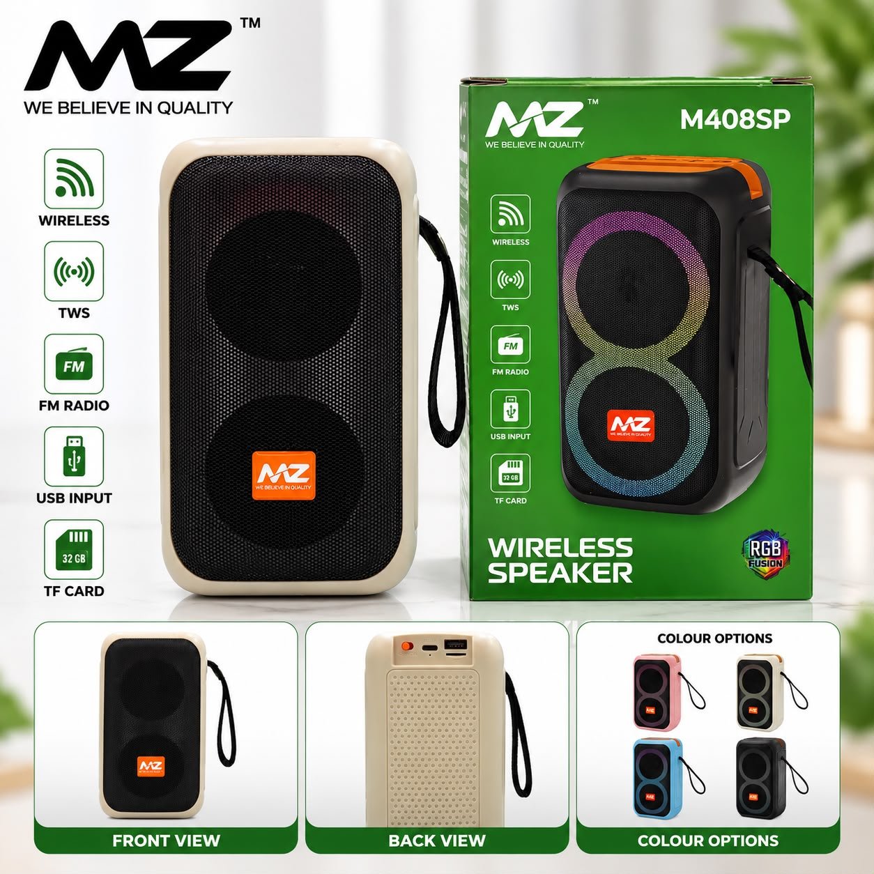MZ M408 Wireless Bluetooth Speaker